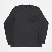 Stussy Camo Stock Pigment Dyed Long Sleeve Pocket T-Shirt - Black thumbnail