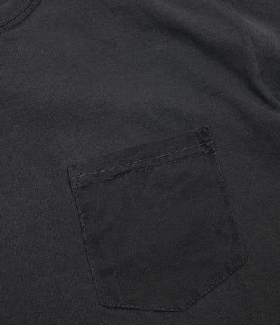 Stussy Camo Stock Pigment Dyed Long Sleeve Pocket T-Shirt - Black