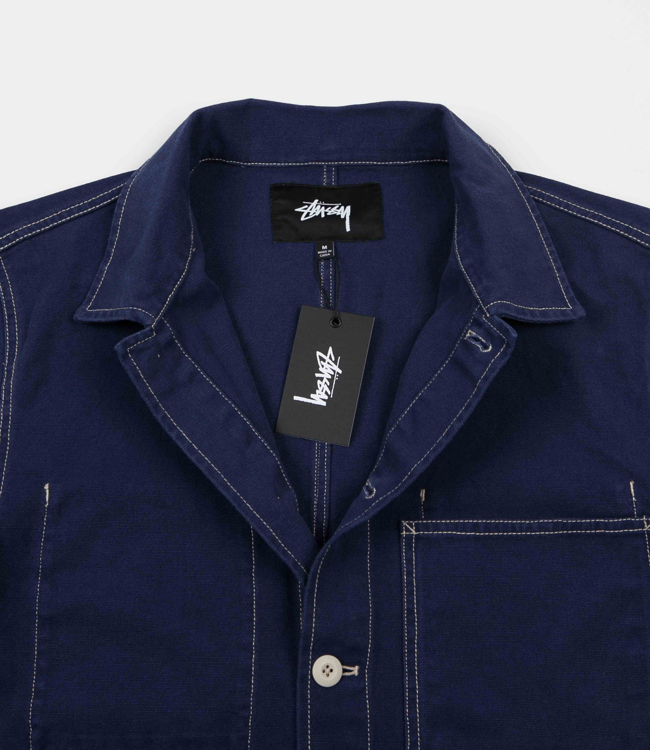 Stussy Canvas Shop Jacket - Navy | Flatspot Stussy Canvas Shop Jacket - Navy | Flatspot
