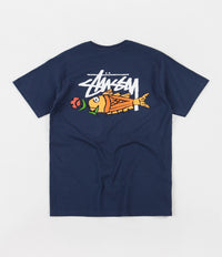 Stussy Carp Stock T-Shirt - Navy