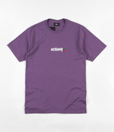 Stussy Cherry T-Shirt in Purple