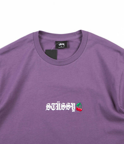 Stussy Cherry T-Shirt in Purple