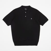 Stussy Classic Short Sleeve Polo Sweatshirt - Black thumbnail