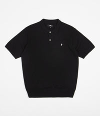 Stussy Classic Short Sleeve Polo Sweatshirt - Black