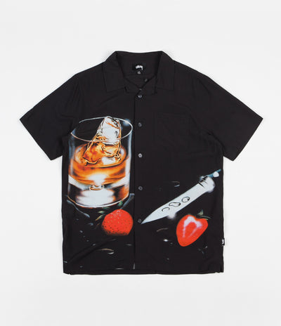 Stussy Cocktail Short Sleeve Shirt in Black