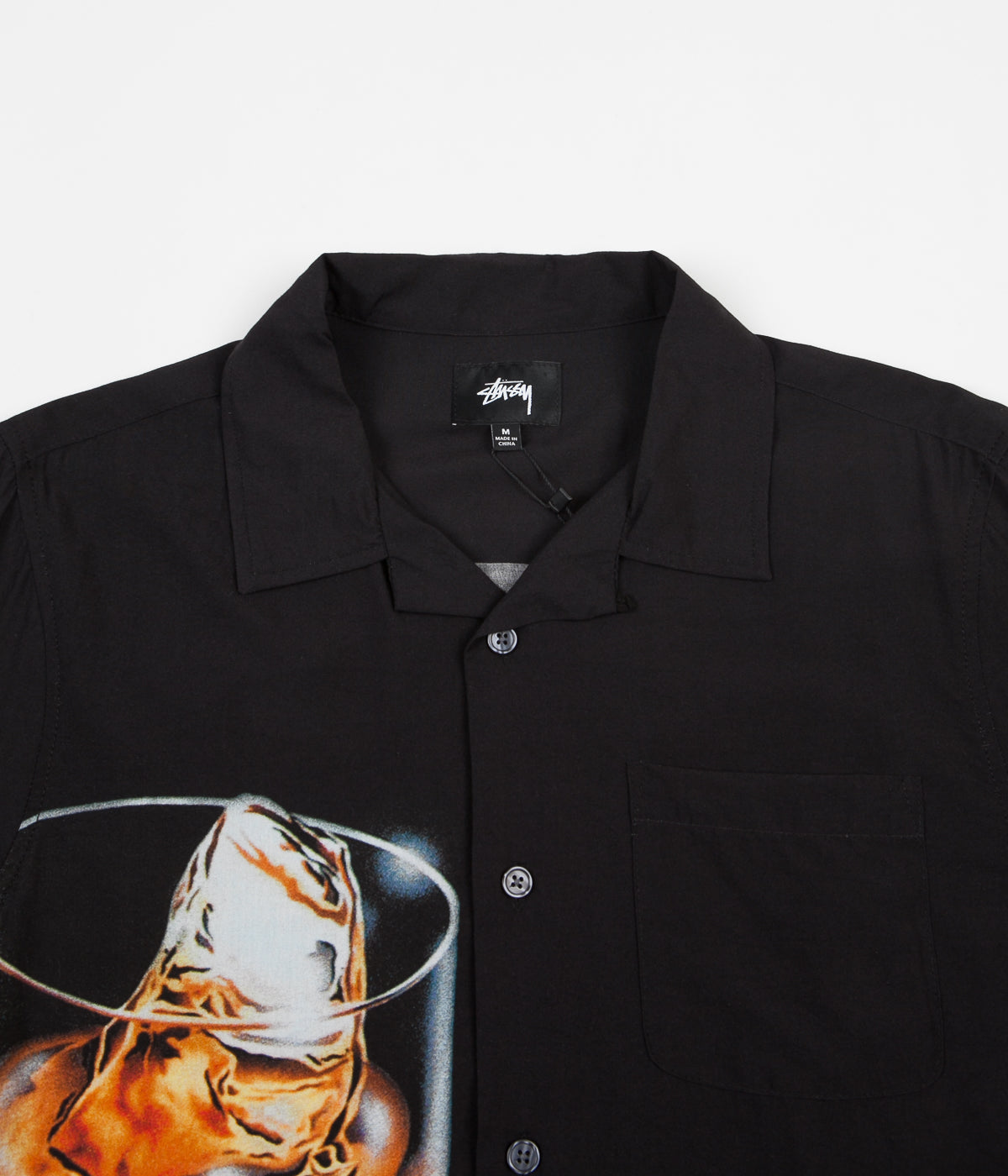 Stussy cocktail rayon s/s shirt black