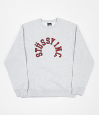 Stussy Collegiate Applique Crewneck Sweatshirt - Ash Heather