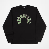 Stussy Collegiate Applique Crewneck Sweatshirt - Black thumbnail