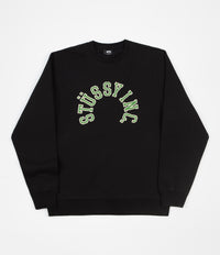 Stussy Collegiate Applique Crewneck Sweatshirt - Black