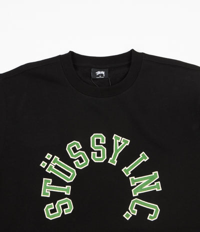Stussy Collegiate Applique Crewneck Sweatshirt - Black