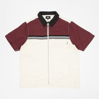 Stussy Color Block Zip Work Shirt - Berry thumbnail