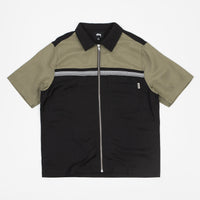 Stussy Color Block Zip Work Shirt - Olive thumbnail
