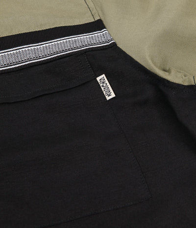 Stussy Color Block Zip Work Shirt - Olive
