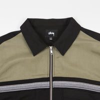 Stussy Color Block Zip Work Shirt - Olive thumbnail