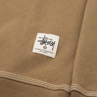 Stussy Contrast Stitch Label Crewneck Sweatshirt - Brown thumbnail