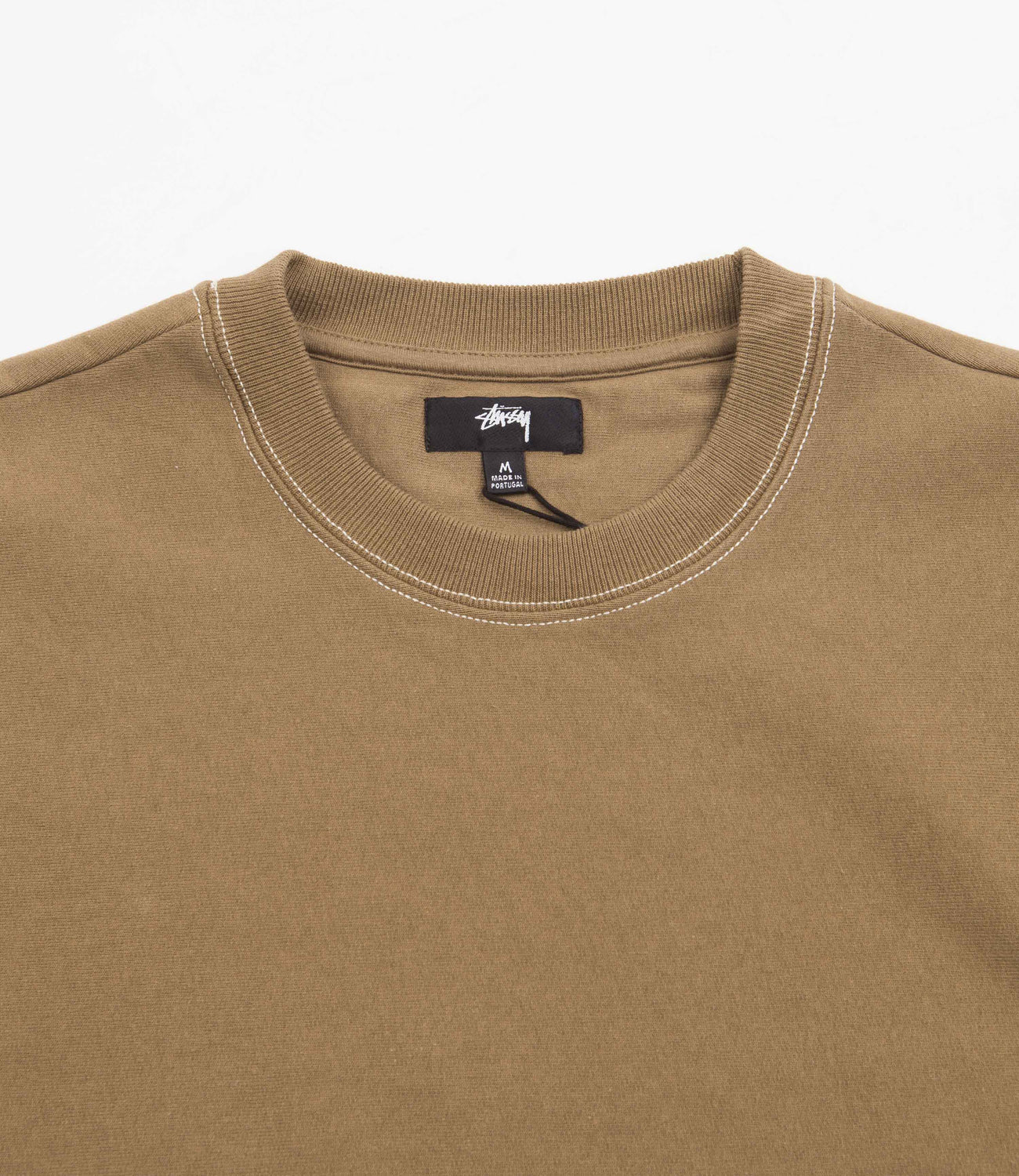 Stussy Contrast Stitch Label Crew Sweater Grey Heather Men's