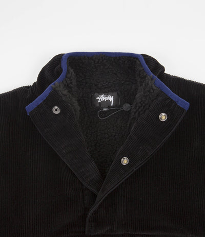 Stussy Corduroy Mock Pullover Jacket - Black