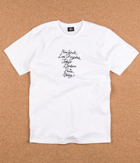 Stussy Cursive Embroidered T-Shirt - White