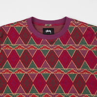 Stussy Cuzco Long Sleeve T-Shirt - Berry thumbnail
