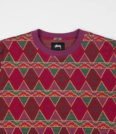 Stussy Cuzco Long Sleeve T-Shirt - Berry