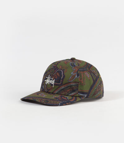 Stussy Cypress Paisley Low Pro Cap - Olive