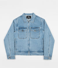 Stussy Denim Garage Jacket in Light Blue