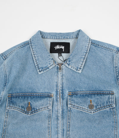 Stussy Denim Garage Jacket in Light Blue