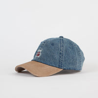 Stussy Denim Suede Crest Cap - Indigo thumbnail