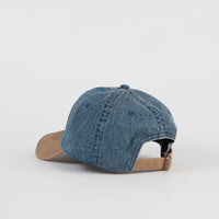 Stussy Denim Suede Crest Cap - Indigo thumbnail