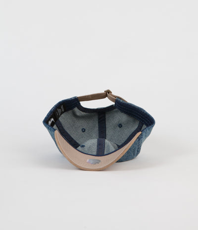 Stussy Denim Suede Crest Cap - Indigo