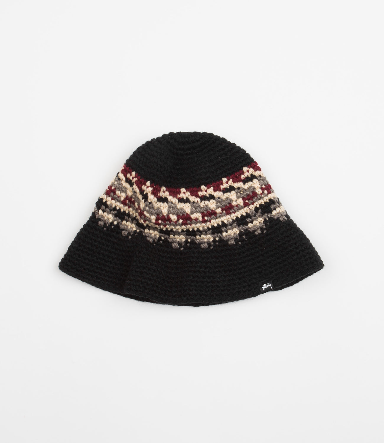 Stussy Fairisle Bucket Hat - Black | Flatspot