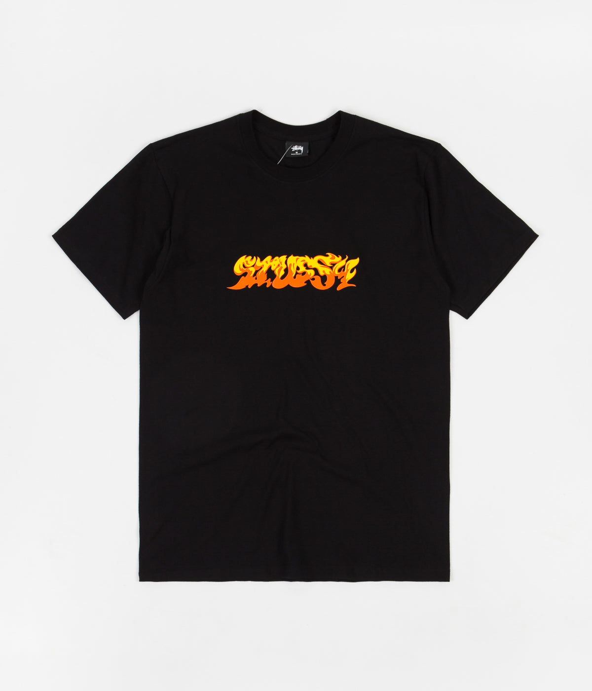 Stussy Flames T-Shirt - Black | Flatspot