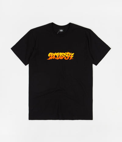 Stussy Flames T-Shirt - Black