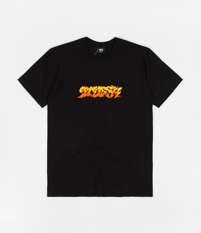 Stussy Flames T-Shirt - Black