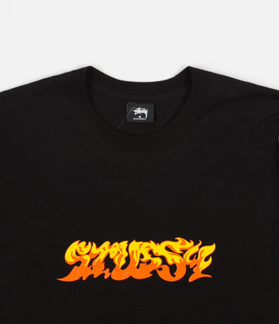 Stussy Flames T-Shirt - Black