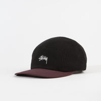 Stussy Fleece Nylon Mix Camp Cap - Black thumbnail