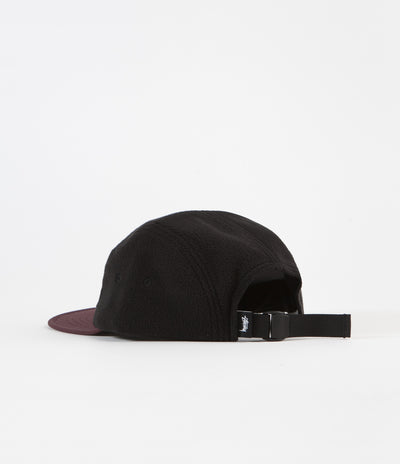 Stussy Fleece Nylon Mix Camp Cap - Black