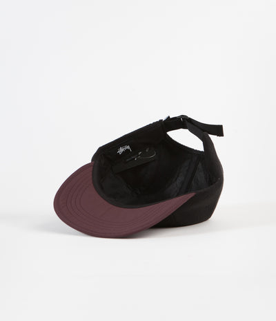 Stussy Fleece Nylon Mix Camp Cap - Black