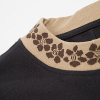 Stussy Flower Mockneck Sweatshirt - Black thumbnail