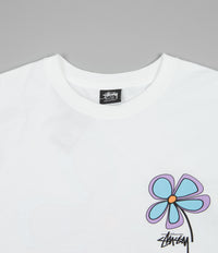 stussy flower tee white