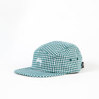Stussy Gingham Stock Camp Cap - Green thumbnail