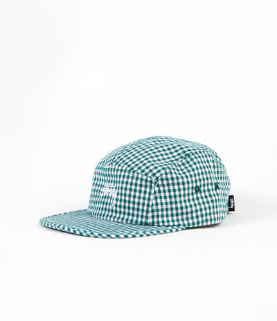Stussy Gingham Stock Camp Cap - Green
