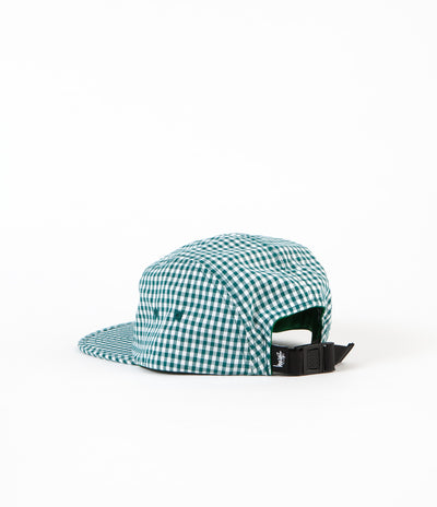 Stussy Gingham Stock Camp Cap - Green