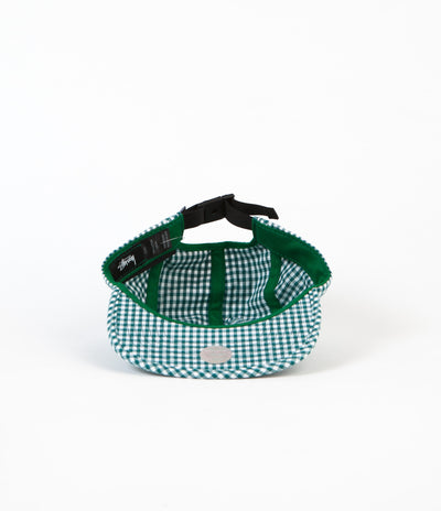 Stussy Gingham Stock Camp Cap - Green