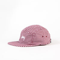 Stussy Gingham Stock Camp Cap - Red thumbnail