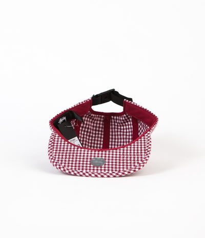 Stussy Gingham Stock Camp Cap - Red