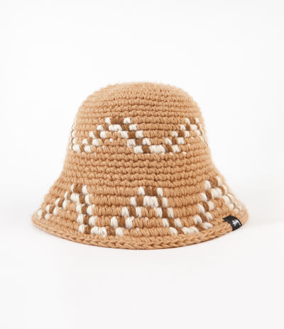 Stussy Giza Knit Bucket Hat - Brown