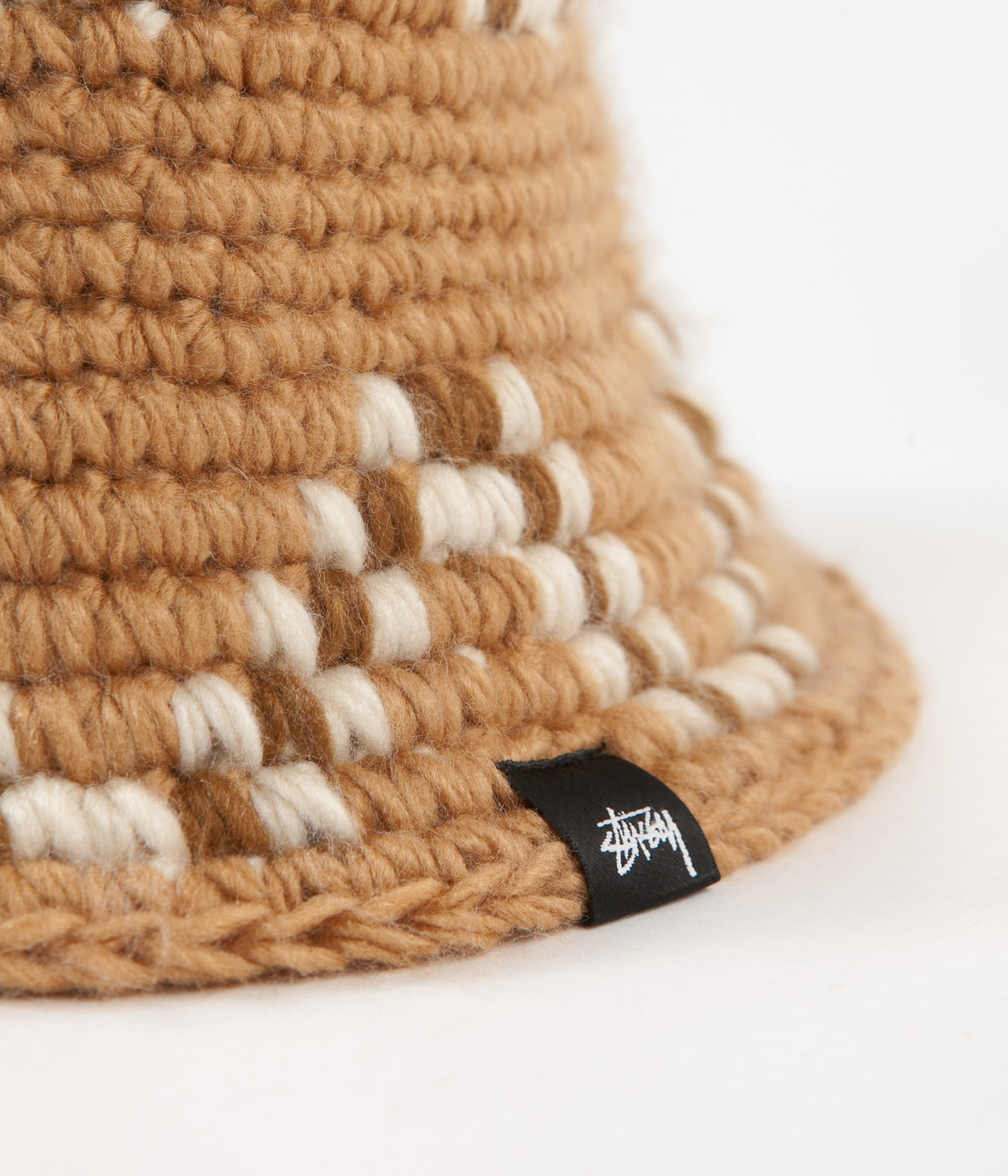 Stussy Giza Knit Bucket Hat - Brown | Flatspot
