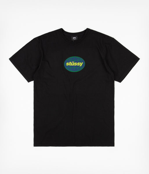 Stussy Global Pigment Dyed T-Shirt - Black | Flatspot