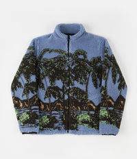 Stussy Hawaiian Jacquard Mockneck Sweatshirt - Blue